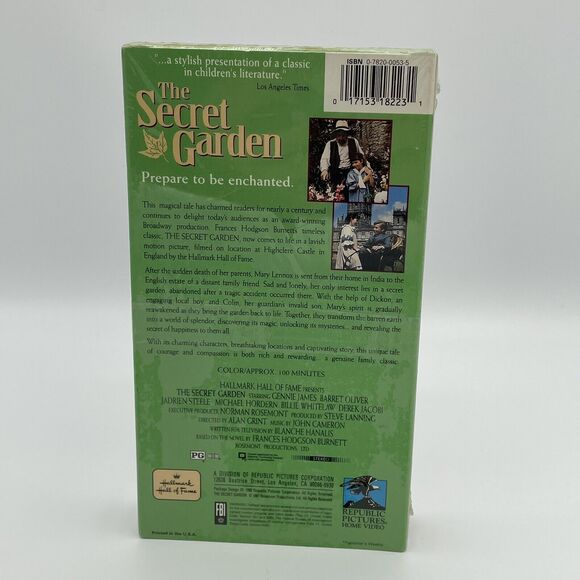 Vintage 1992 The Secret Garden VHS Tape Hallmark Hall of Fame Factory SEALED - Picture 2 of 7